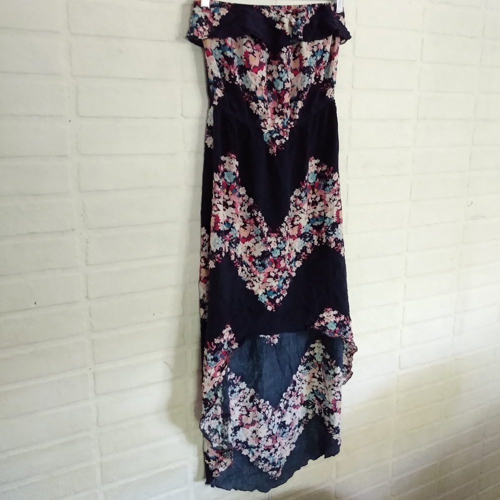 Trixxi Strapless High Low Floral Dress - Picture 2 of 8